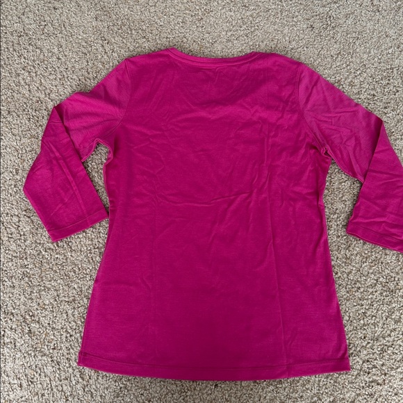 Woolx Merino 3/4 Sleeve V-Neck Top - Picture 2 of 5